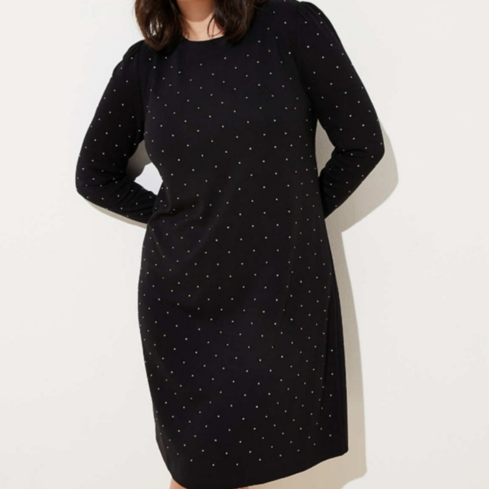 LOFT 《Black Studded Dress》